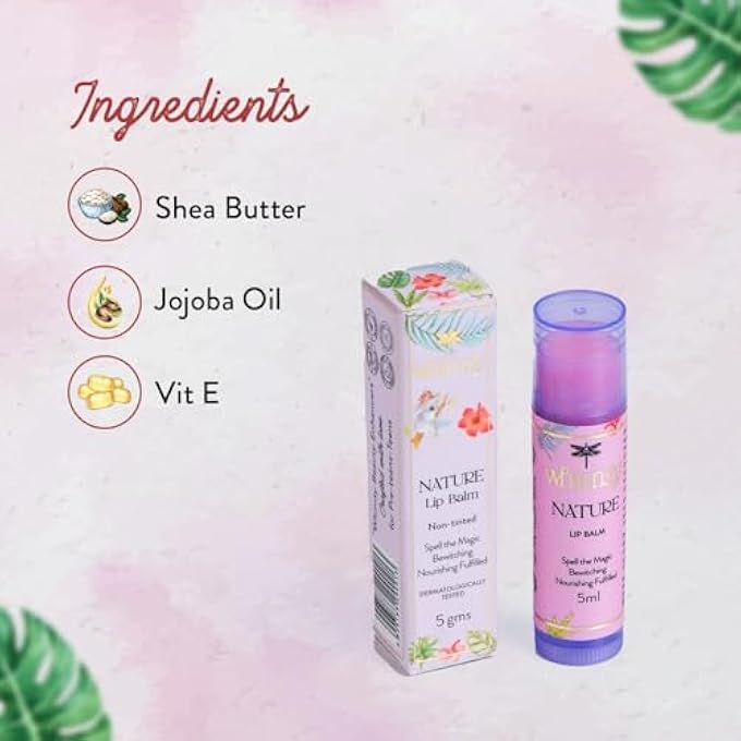 Whimsy NATURAL, ORGANIC TINTED LIP BALM FOR FOR KIDS|LIP BALM FOR DRY & CHAPPED LIPS|HYDRATED AND NOURISHING LIPS|ALL SKIN TYPE|INTENSE CARE|LIP BALM FOR SOFT, SMOOTH, MOISTURISED LIPS (NATURE) - Image 3